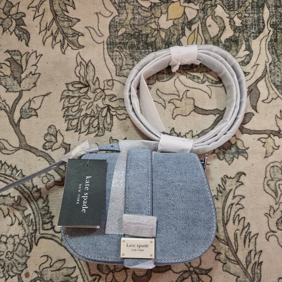 Kate Spade Blue Denim Crossbody Bag